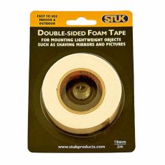Stuk Double Sided Foam Tape - 19mm x 2m