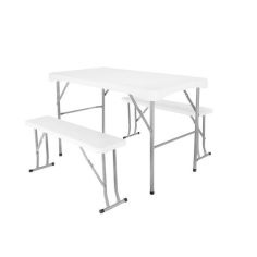 Folding Garden Table & 2 Benches