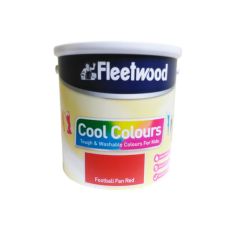 Fleetwood Cool Colours Washable Soft Sheen Paint - Football Fan Red 2.5L