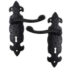 Basta Antique Black Fortress Sash Lock Door Handles