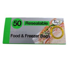 TidyZ Resealable Food & Freezer Bags - Roll Of 50