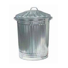 Leecroft Galvanised 80L Dustbin with lid