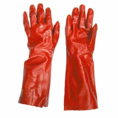 Safeline Fully Coated Textured PVC Gauntlet Gloves - 18"