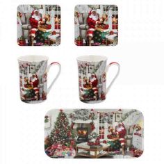 Santa 5pc Table Set Christmas Gift Set