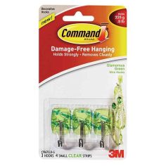 Command Wire Utensil Hooks Glamorous Green - Pack of 3