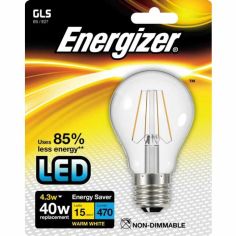 Energizer Filament LED GLS 470lm E27 Warm White ES 4.3w