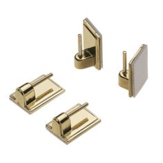 Pack of 4 Self Adhesive Gold Hooks for Net Curtain Poles / Rods