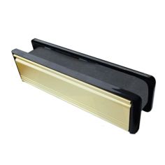 ASEC 305mm Intumescent Letter Plate - Gold Finish