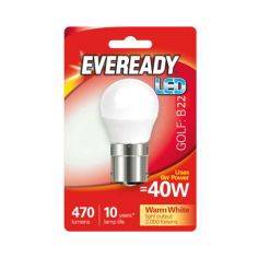 Eveready 6W (40W) B22 LED Golf Ball 470 Lumens