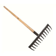 Greenblade Metal Soil Rake With Ash Handle