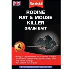 Rentokil - Rodine Rat & Mouse Killer Grain Bait - 4 Sachet