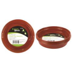 Green Blade Plant Pot Saucers 12cm - Pack of 5