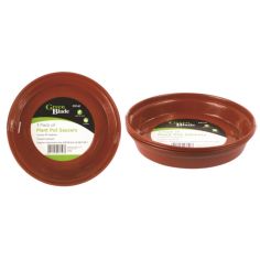 Green Blade Plant Pot Saucers 16cm - Pack of 3