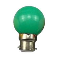 Tezla 1w Green LED Plastic Globe B22 Party Lightbulb