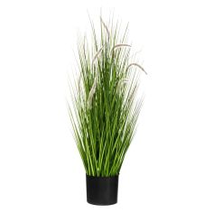 Artificial Green Grass Bunch and Cat Tails