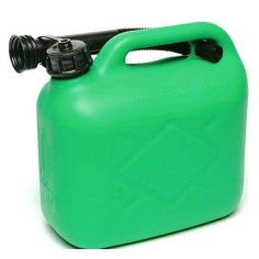 Green Plastic Petrol Fuel Can - 5L