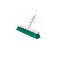 18″ Soft Heavy Duty Hygiene Broom & Alum Handle - Green