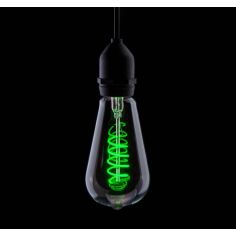 4W LED Funky Filament Green Glow Spiral Bulb