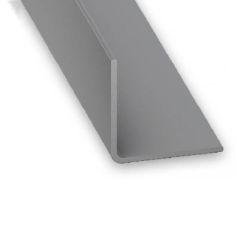 Grey PVC Equal Corner Profile - 15mm x 15mm x 1m