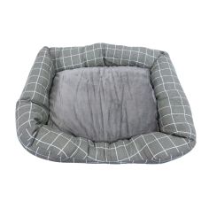 Grey Fleeced Luxurious Dog Bed