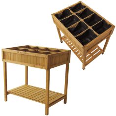 Sprouting Wooden Raised Herb Garden Planter