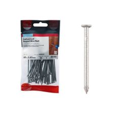 Timco Galvanised Round Wire Nails - 65 x 2.65mm Pack Of 40