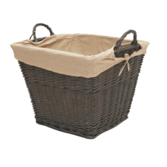 Blacksod Square Wicker Basket - Grey 