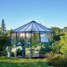 Halls Green Atrium Toughened Glass Greenhouse -  12' x 12'