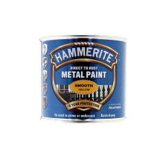 Hammerite Direct To Rust Metal Paint - Smooth Yellow 250ml