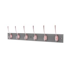 6 Hat & Coat Hook Hanger Rose Gold Finish