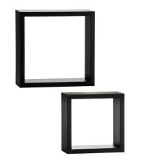 Hudson 2 Piece Shelf & Cube Kit - Black Finish