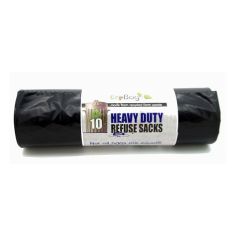 EcoBag Heavy Duty Black Refuse Sacks - Pack of 10