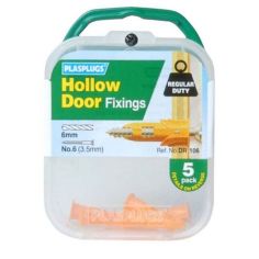 Plasplug Hollow Door Fixings (Pack of 5)