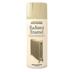 Rust-Oleum Radiator Enamel Heirloom White Gloss Finish Spray Paint - 400ml