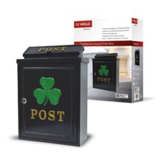 De Vielle Diecast Post Box - Green Shamrock Design