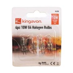 Kingavon 4pc 10W G4 Halogen Capsule Lamp Bulbs 