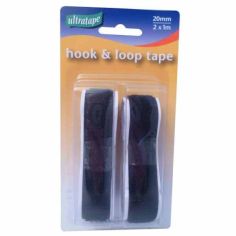 Black Ultratape Hook And Loop Tap - 20 mm