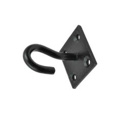 8mm Ring Hook On Plate - Black