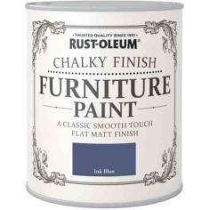 Rust-Oleum Chalky Finish Furniture Paint - Ink Blue 750ml