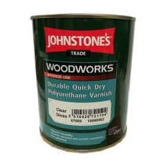 Johnstones Trade Woodworks QD Polyurethane Varnish - Clear Gloss 750ml
