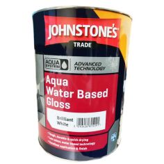 Johnstones Trade Aqua System Gloss Paint - Brilliant White 5L
