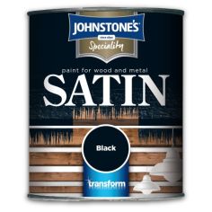 Johnstones Speciality Paint for Wood and Metal Black Satin 750ml