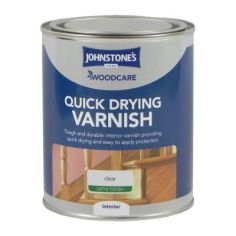 Johnstones Woodcare Quick Dry Varnish Clear Satin Finish