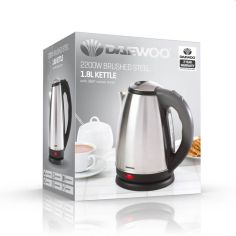 Daewoo Brushed stainless Steel Kettle - 1.8L