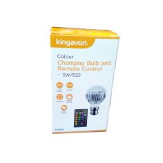 Kingavon 5w Colour Changing LED Bulb And Remote Control - B22 / BC