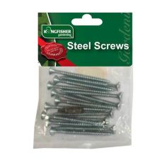 Kingfisher Gardening Steel Screws - 65mm - Pack Of 15