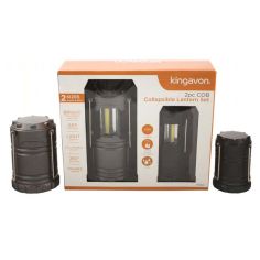 Kingavon 2pc Cob Collapsible Lantern Set