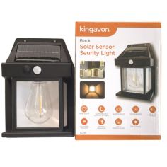 Kingavon Black Solar Sensor Security Light