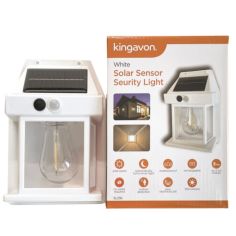 Kingavon White Solar Sensor Security Light