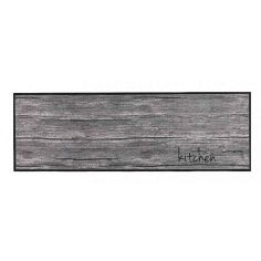 Grey Wood Kitchen Runner - 50 x 150cm 